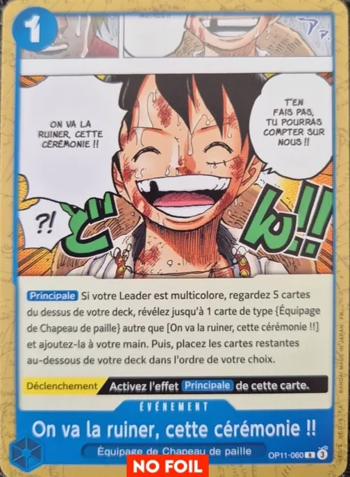 Carte One Piece française OP11-060 On va la ruiner, cette cérémonie !!