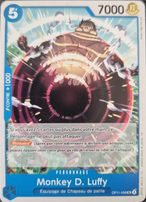 Carte One Piece française OP11-058 Monkey D. Luffy