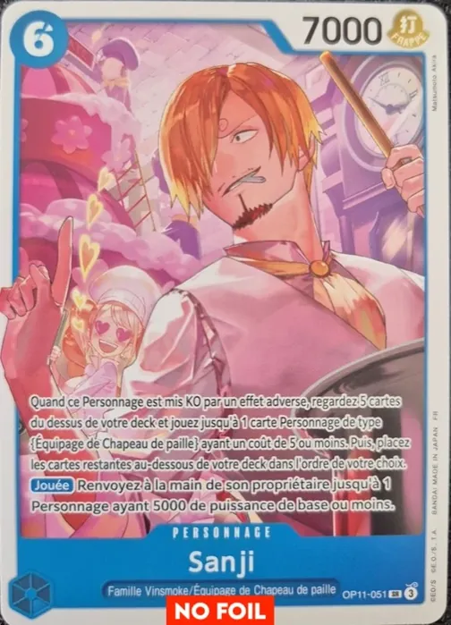 Carte One Piece française OP11-051 Sanji