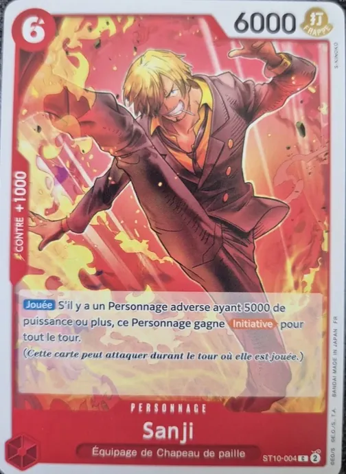 Carte One Piece française ST10-004 Sanji