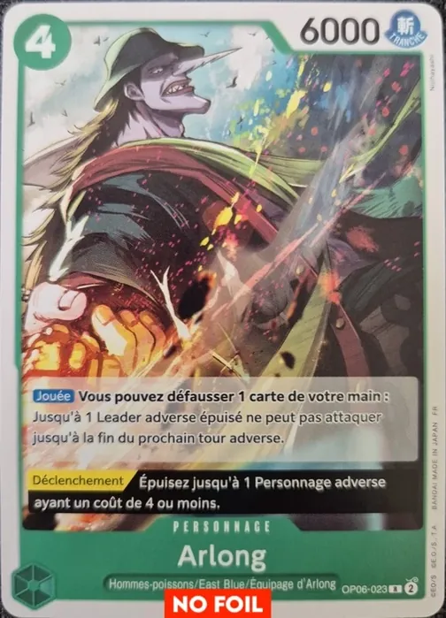 Carte One Piece française OP06-023 Arlong
