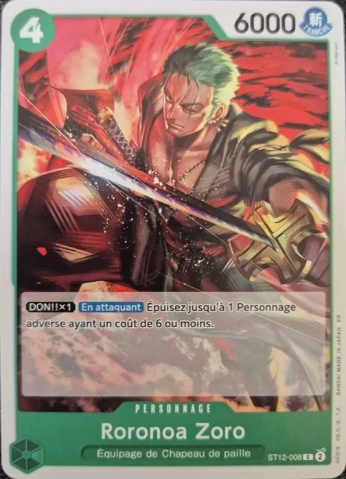 Carte One Piece française ST12-008 Roronoa Zoro