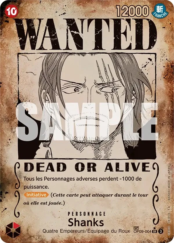 OP09-004 Shanks illustrée par mushimaro (édition française)