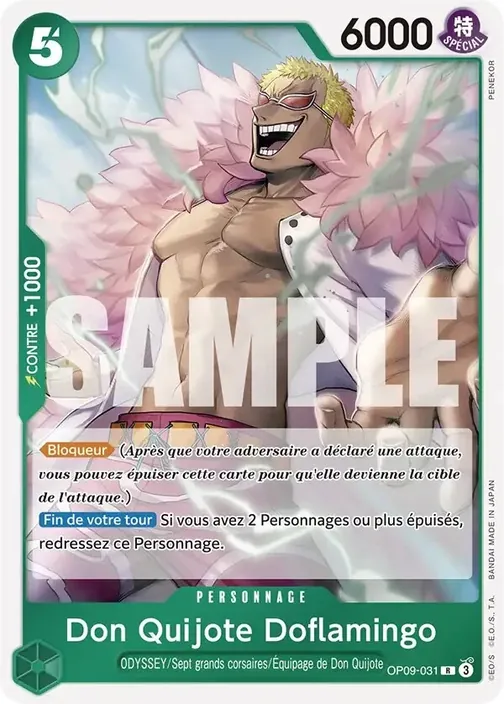 Carte One Piece française OP09-031 Donquixote Doflamingo