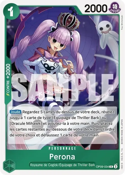 Carte One Piece française OP09-034 Perona