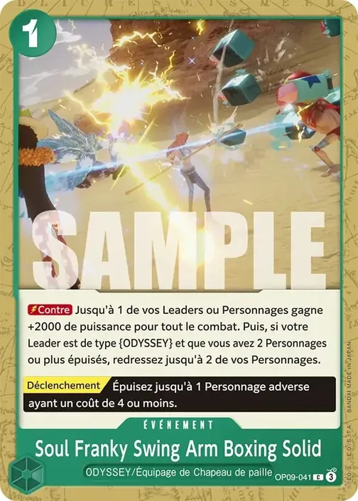 Carte One Piece française OP09-041 Soul Franky Swing Arm Boxing Solid