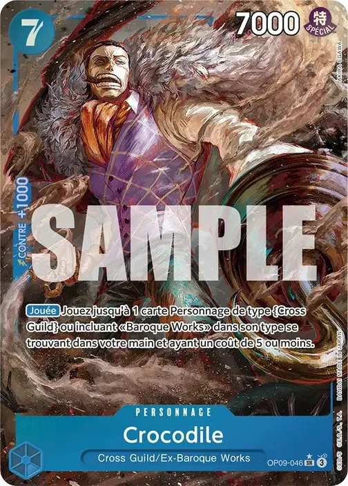 Carte One Piece française OP09-046 Crocodile (version 2)