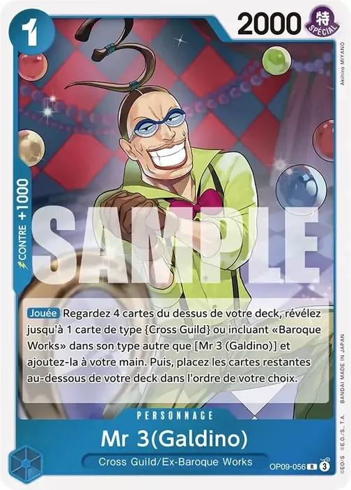 Carte One Piece française OP09-056 Mr.3(Galdino)