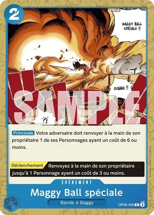 Carte One Piece française OP09-058 Maggy Ball spéciale