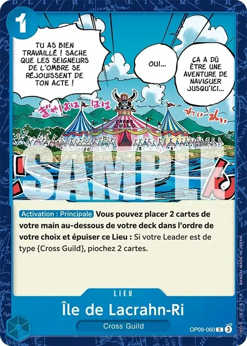 Carte One Piece française OP09-060 Île de Lacrahn-Ri