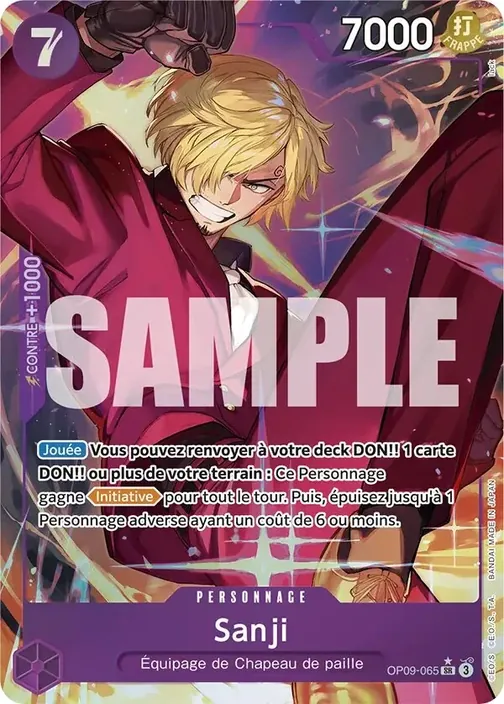 Carte One Piece française OP09-065 Sanji (version 2)