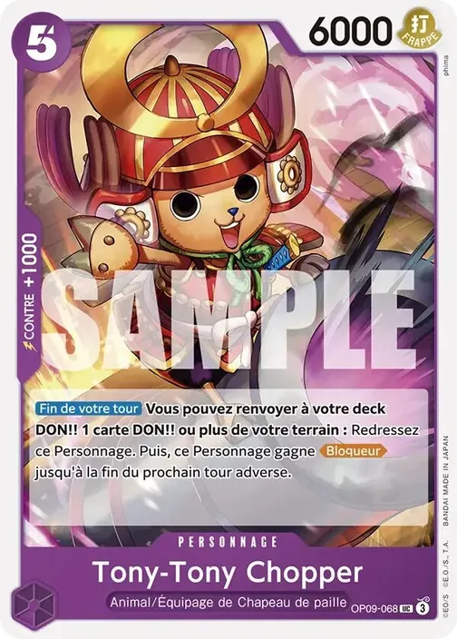 Carte One Piece française OP09-068 Tony Tony.Chopper