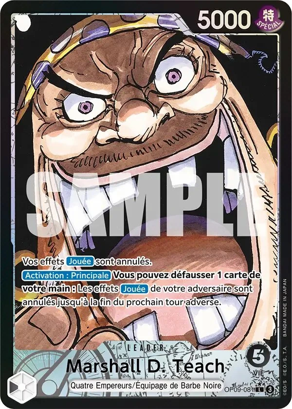 Carte One Piece française Marshall.D.Teach OP09-081 L