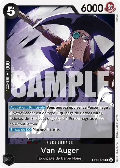 Carte One Piece française OP09-083 Van Augur