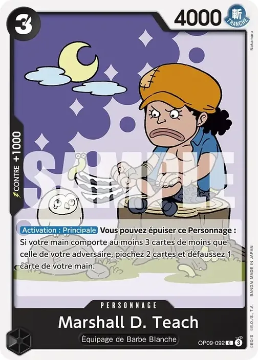 Carte One Piece française OP09-092 Marshall.D.Teach