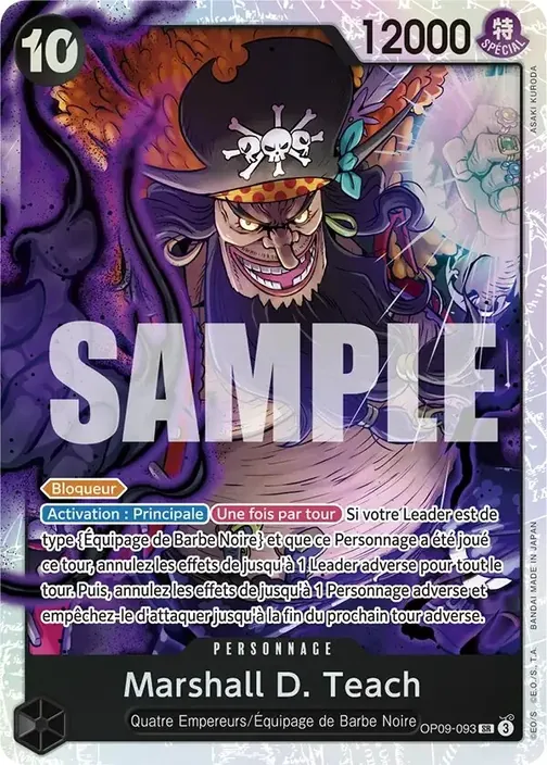 Carte One Piece française OP09-093 Marshall.D.Teach