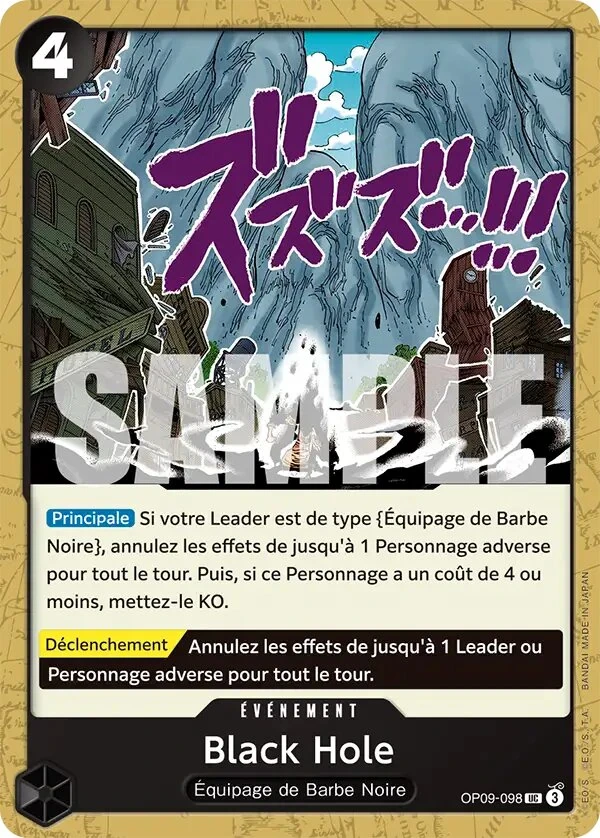 Carte One Piece française Black Hole OP09-098 UC