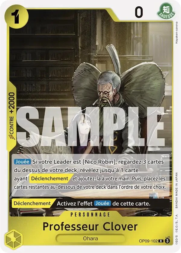 OP09-102 Professeur Clover illustrée par Hayaken-sarena (édition française)