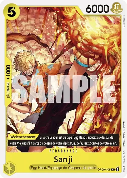 Carte One Piece française OP09-105 Sanji
