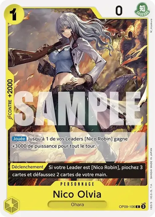 Carte One Piece française OP09-106 Nico Olvia