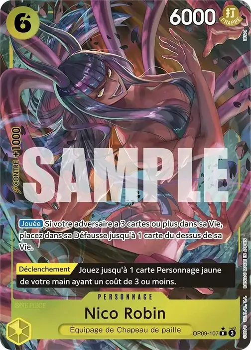 Carte One Piece française OP09-107 Nico Robin (version 2)