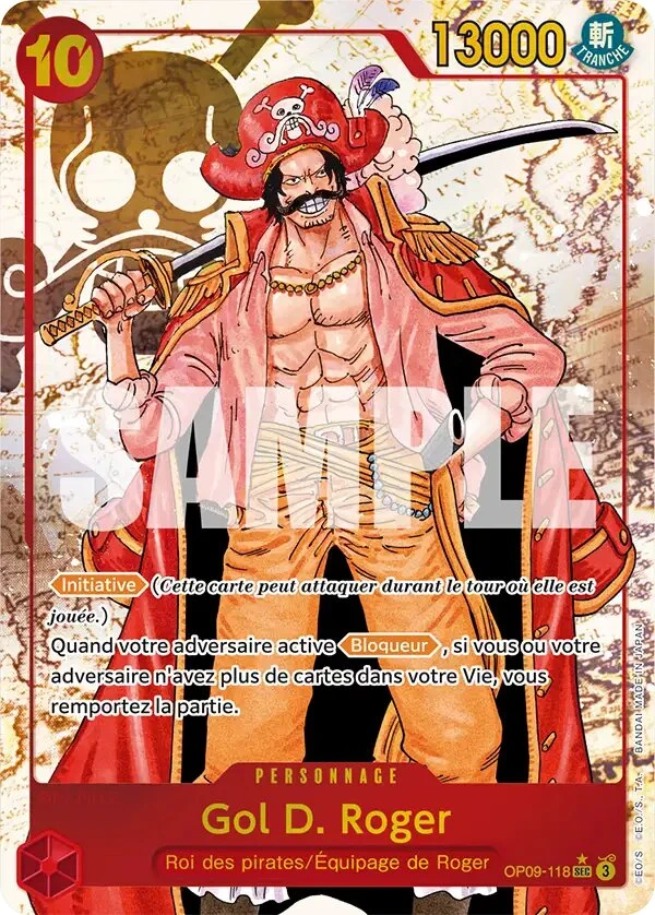 Carte One Piece française Gol.D.Roger OP09-118 SEC