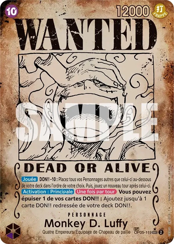 Carte One Piece française Monkey.D.Luffy OP05-119 SP
