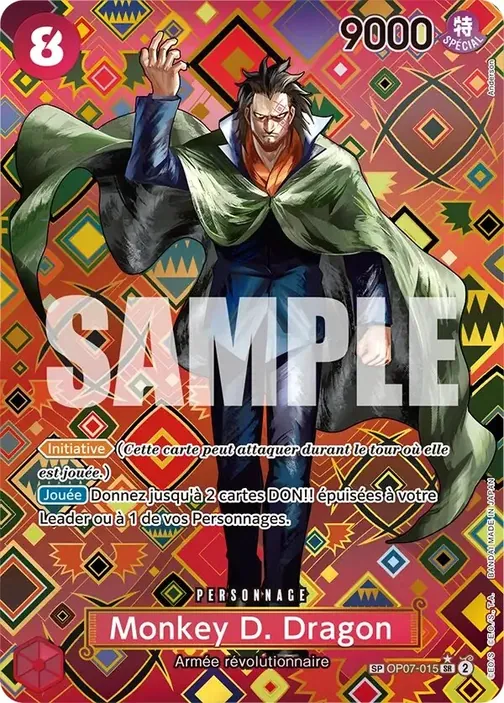 Carte One Piece française OP07-015 Monkey.D.Dragon (version 3)