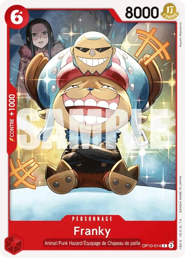 OP10-014 Franky illustrée par Koushi Rokushiro (édition française)