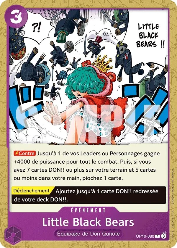 Carte One Piece française Little Black Bears OP10-080 C