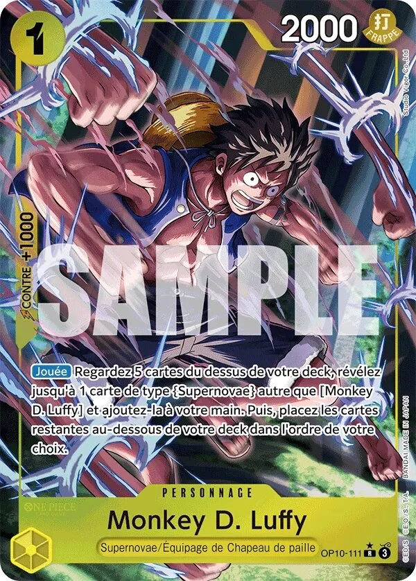 OP10-111 Monkey D. Luffy illustrée par Studio Vigor Co. Ltd (édition française)