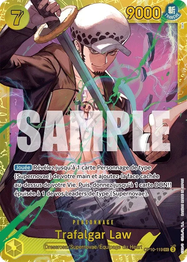 OP10-119 Trafalgar Law illustrée par lack (édition française)