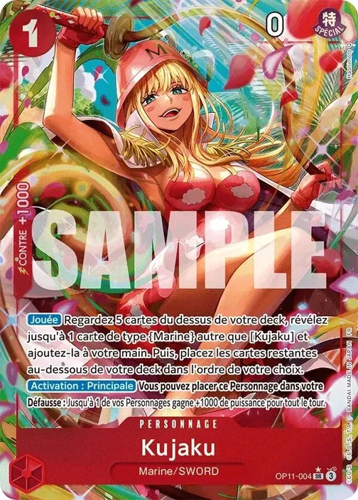 Carte One Piece française OP11-004 Kujaku (version 2)