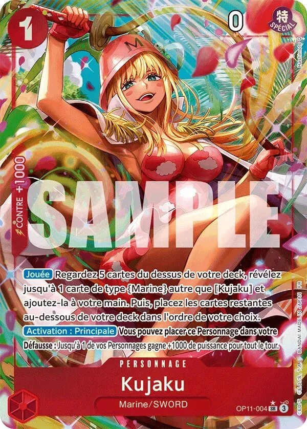 Carte One Piece française Kujaku OP11-004 SR