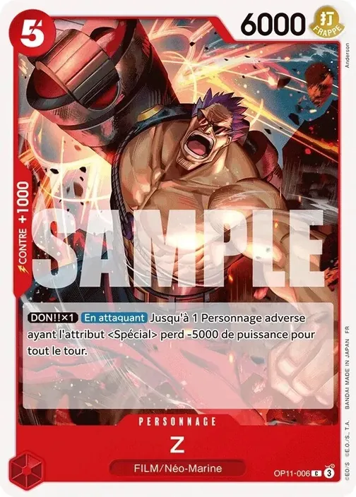 Carte One Piece française OP11-006 Z