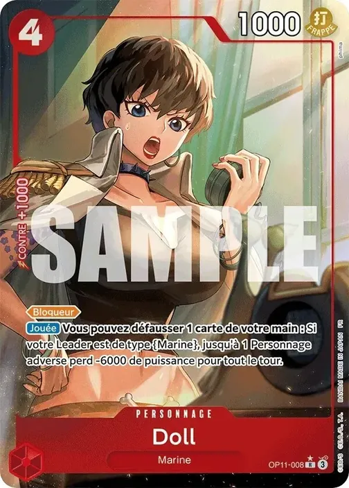 Carte One Piece française OP11-008 Doll (version 2)