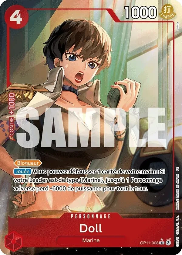 Carte One Piece française Doll OP11-008 R