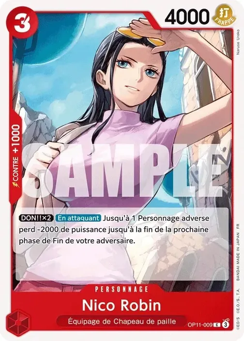 Carte One Piece française OP11-009 Nico Robin