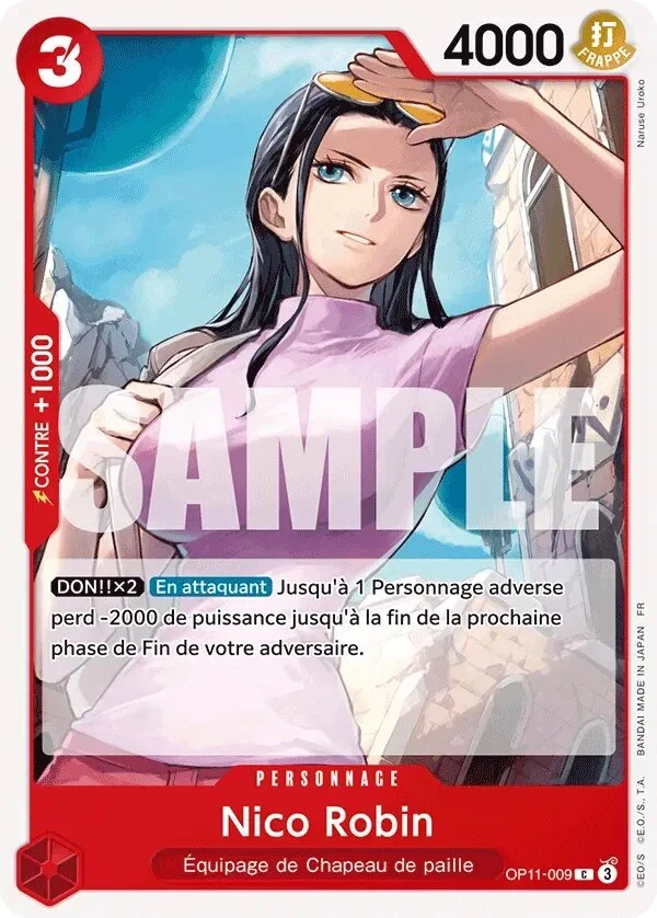 Carte One Piece française Nico Robin OP11-009 C