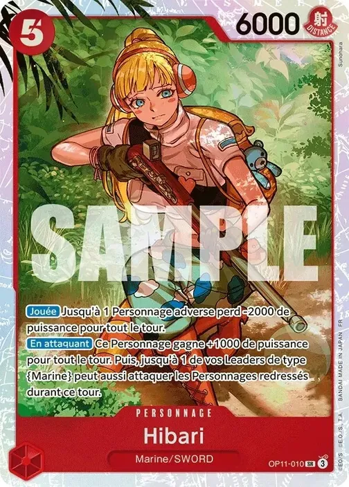 Carte One Piece française OP11-010 Hibari