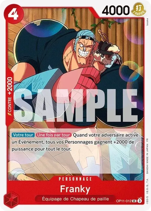 Carte One Piece française OP11-012 Franky