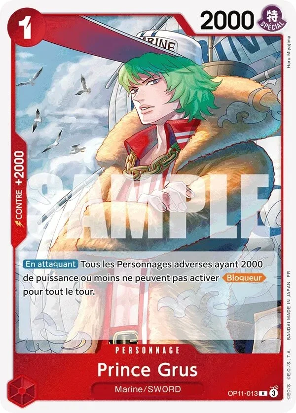 Carte One Piece française Prince Grus OP11-013 R