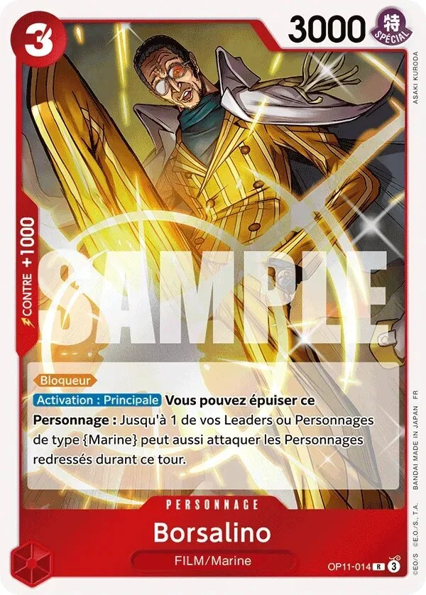 Carte One Piece française Borsalino OP11-014 R
