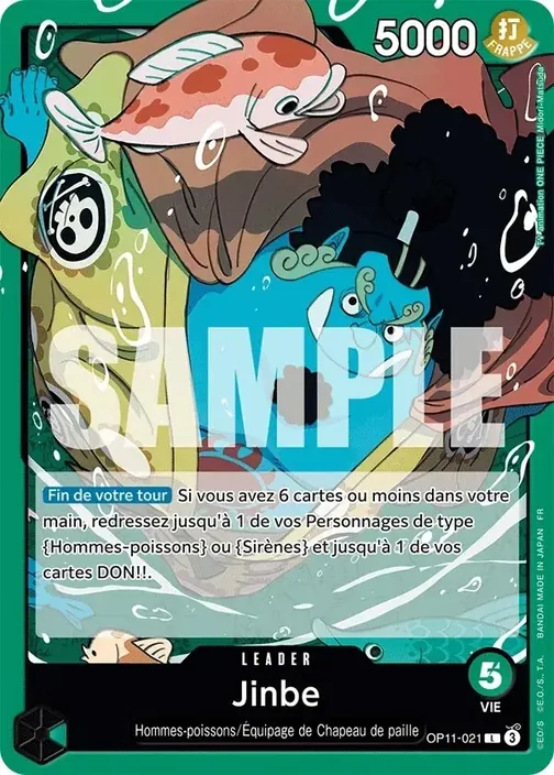 Carte One Piece française OP11-021 Jinbe