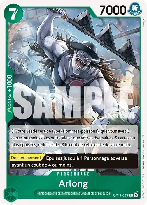 Carte One Piece française OP11-023 Arlong