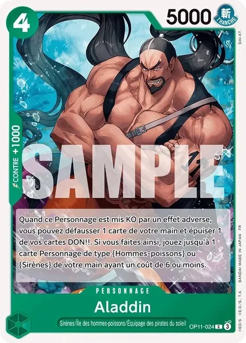 Carte One Piece française OP11-024 Aladdin