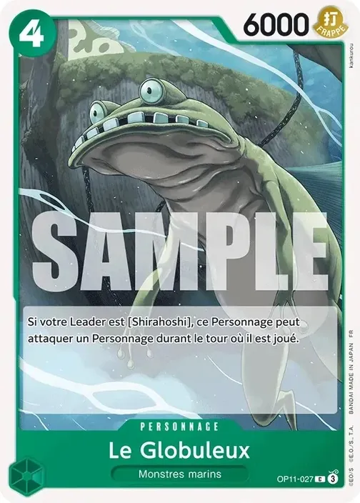 Carte One Piece française OP11-027 Le Globuleux