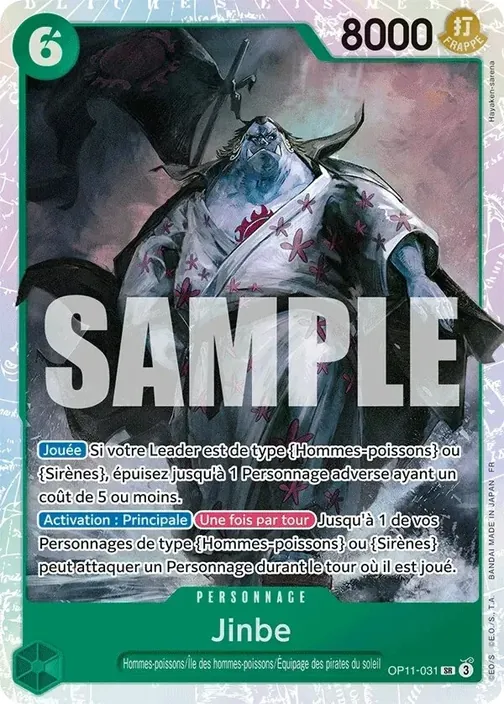 Carte One Piece française OP11-031 Jinbe