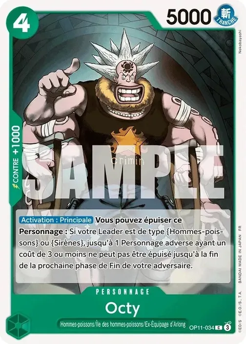 Carte One Piece française OP11-034 Octy