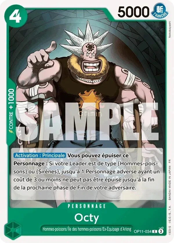 Carte One Piece française Octy OP11-034 C